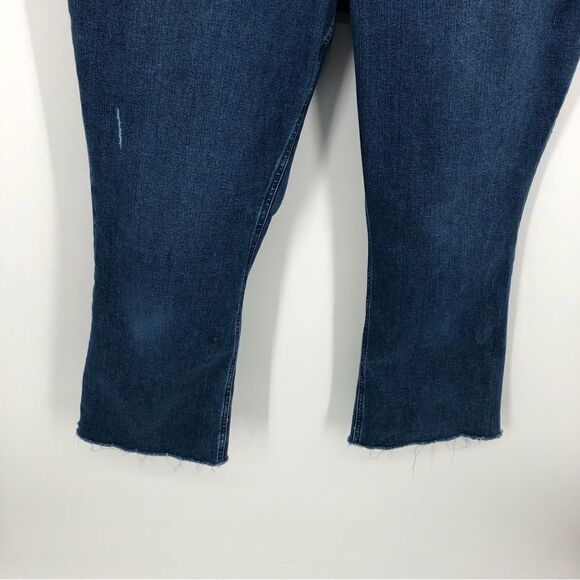 J. Jill Kick-Flare Ankle Jean Womens 16 Blue Raw Hem - Picture 5 of 12